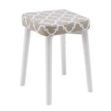 Табурет из твердой древесины для дома Скамья из ткани современный макияж туалетный табурет модный креативный квадратный табурет Взрослый Маленький стул обеденный табурет