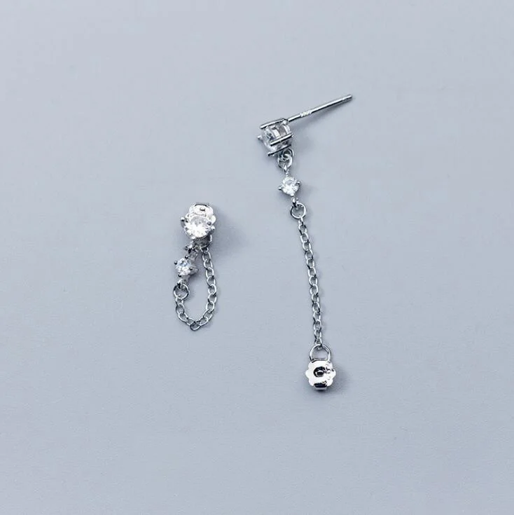 

Silver Earrings 100% 925 Sterling Silver Drop Earrings Silver Jewelry with Cubic Zirconia