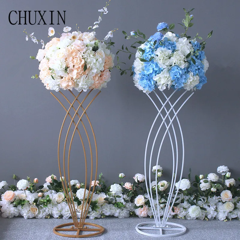 

2pcs/lot wedding decoration props wrought iron Fish beauty Candlestick vase stage arrangement Artificial flower props ornament