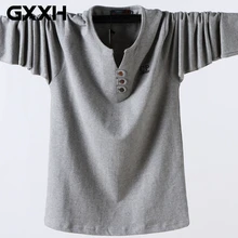 Осень, мужские футболки, большие размеры, M, S, L XL XXL 3XL 4XL 5XL, 6XL, одноцветная футболка, хлопок, больше размера, d, футболка, мужская одежда большого размера