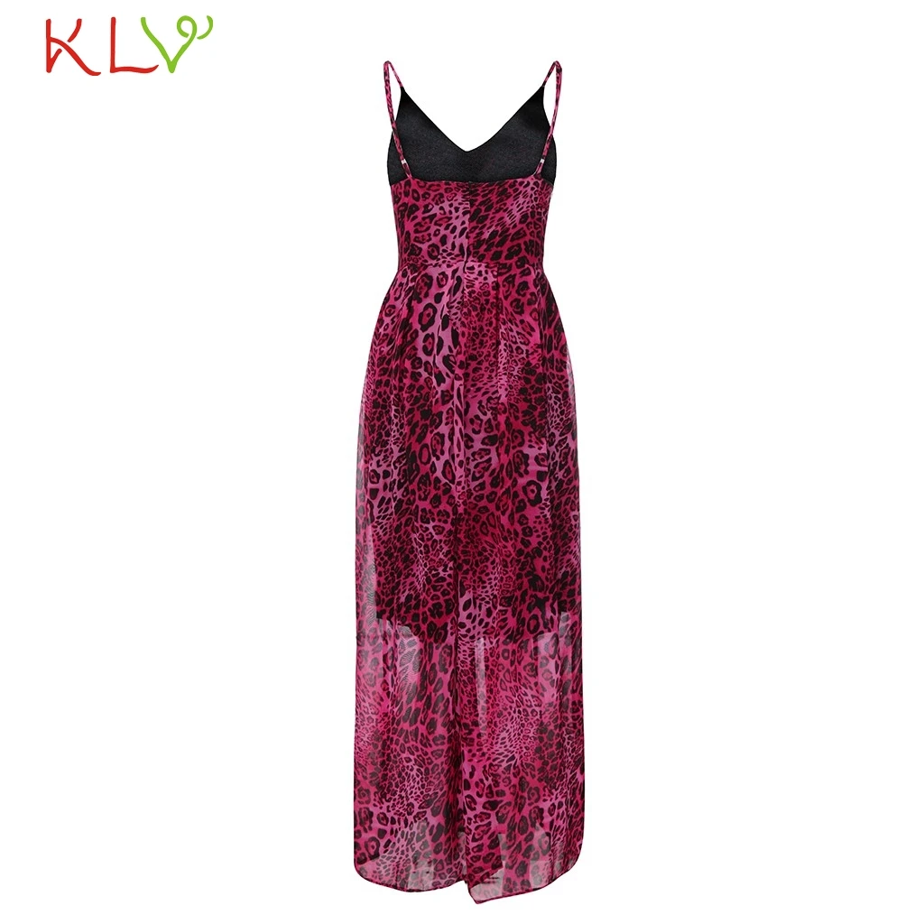 Женское сексуальное платье с леопардовым принтом, официальное длинное платье макси, элегантное женское платье размера плюс для вечеринки, женское платье Hiver 18Jan14