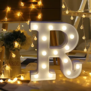 

Remote control Alphabet Letter Lights LED Light Up White Plastic Letters Standin LED Letter light Home Decoration
