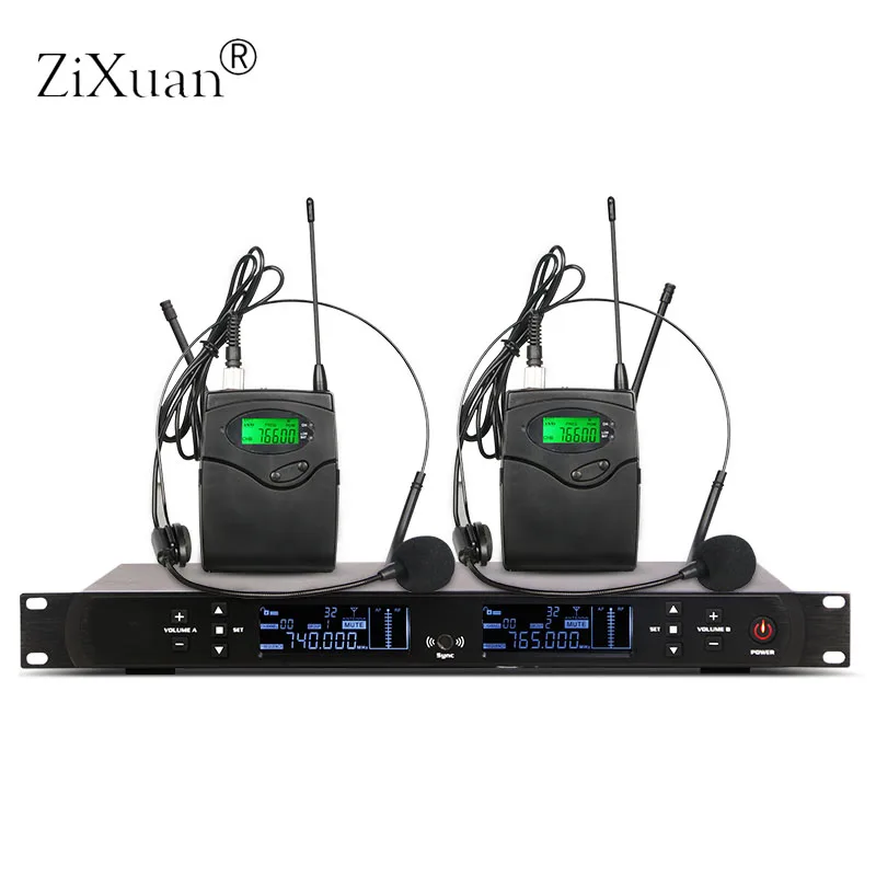 المهنية UHF 2 قناة لاسلكية نظام ميكروفون سماعة الرأس المرحلة الأداء مؤتمر التلبيب يده KTV ميكروفون الكاريوكي المهنية UHF 2 قناة لاسلكية نظام ميكروفون سماعة الرأس المرحلة الأداء مؤتمر التلبيب يده KTV ميكروفون الكاريوكي