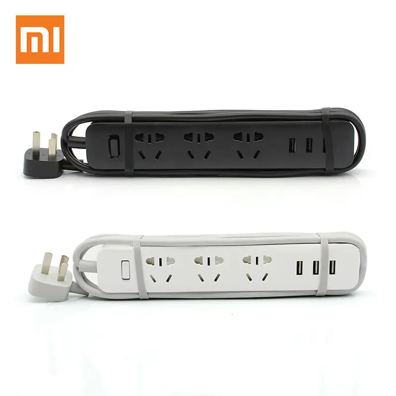 Original for Xiaomi Mi Smart Power strip Outlet Socket Adapter with 3 USB Extension Socket Plug for Smart Home Electronics (1)