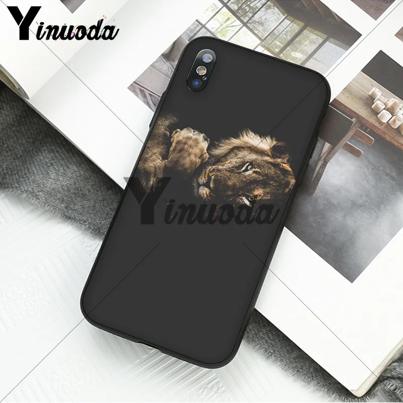 11pro MAX animals The lion Smart Cover черный мягкий чехол для телефона для iPhone X XS MAX 6 6S 7 7plus 8 8Plus 5 5S XR