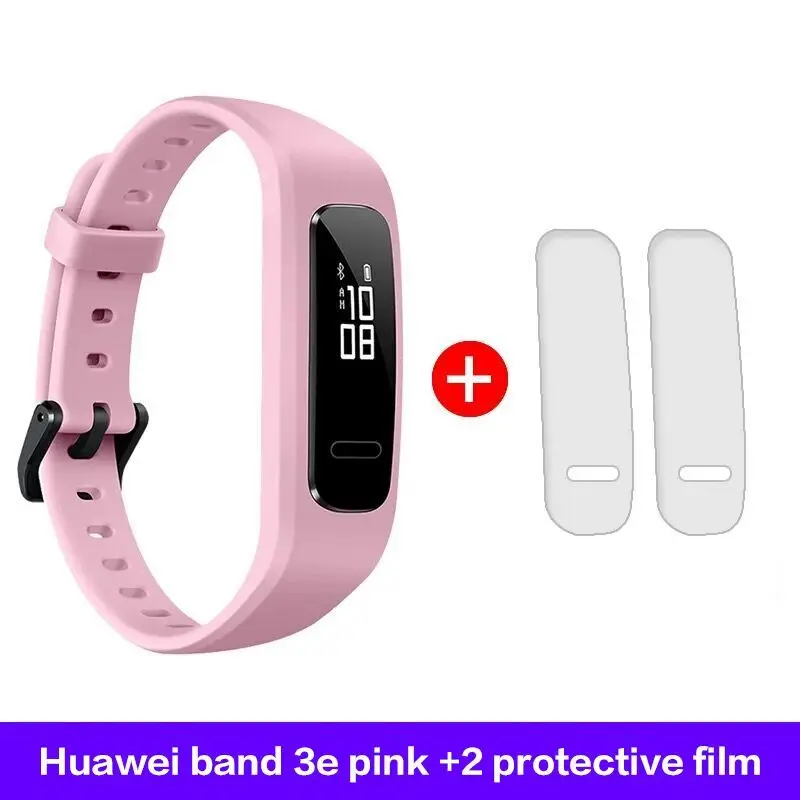 huawei Band 3e 50 метров водонепроницаемый СНПЧ разработка интеллектуального бега Спортивный Браслет мониторинг сна - Цвет: Pink add two film