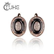 Горячая Распродажа, набор женских сережек в форме яйца, розовое золото, серебро, кристалл, Европа и США, Корея, керамические серьги, ювелирный подарок