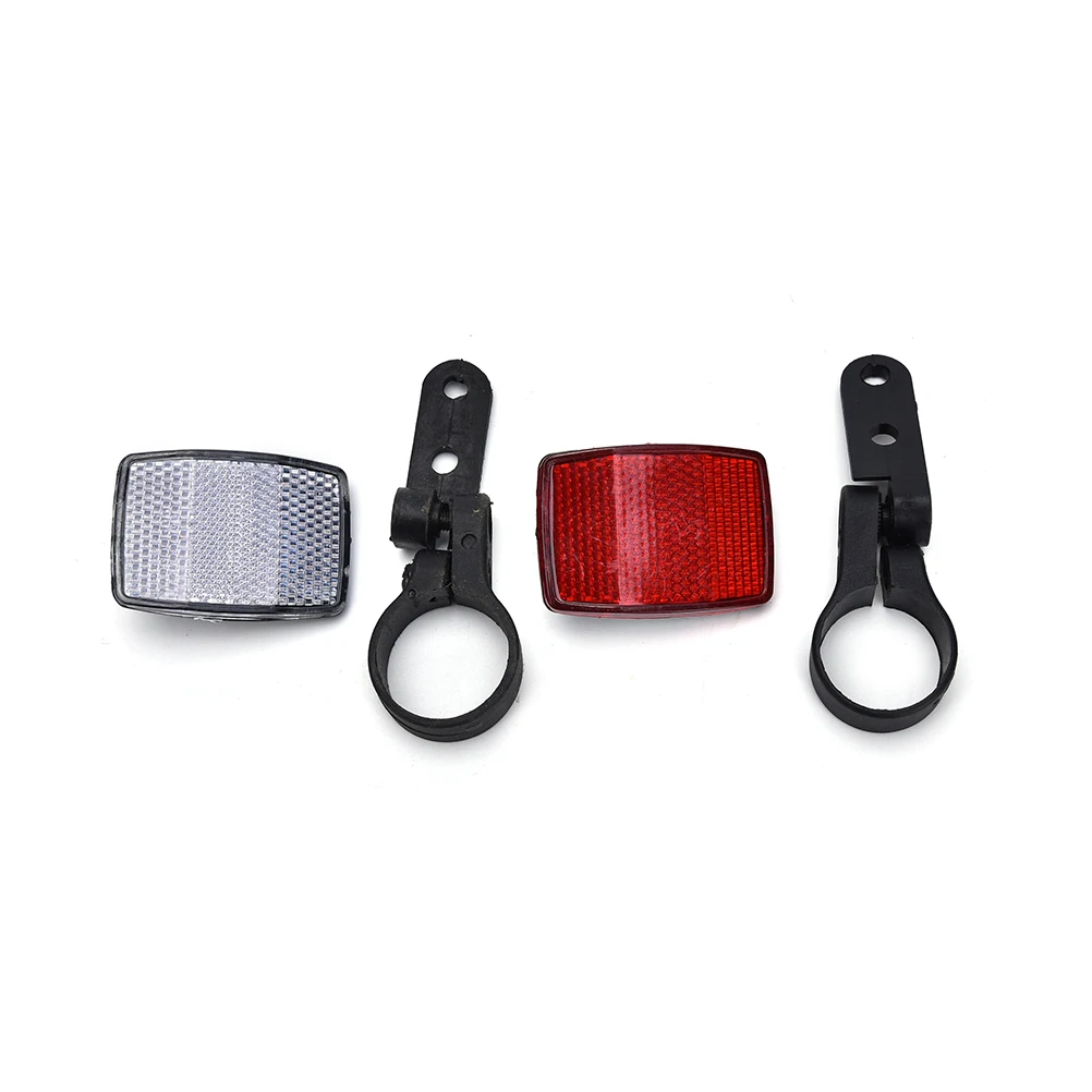 1Pcs Red+1Pcs White Reflectors Handlebar Mount Safe Reflector Bicycle