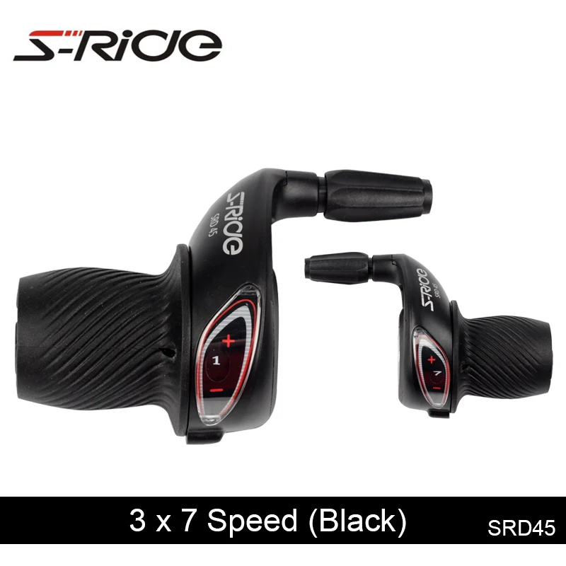 S-Ride SDR45 горный велосипед триггер РЫЧАГИ 3x7 Скорость велосипедный переключатель Shimano сочетаемый SL-RS35 с кабелем - Цвет: 3x7s Black