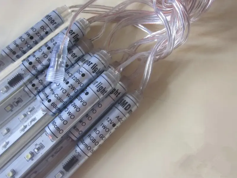 10 трубок 50 см 2835SMD 520 светодиодов метеоритный дождь светильник Вечеринка лампа