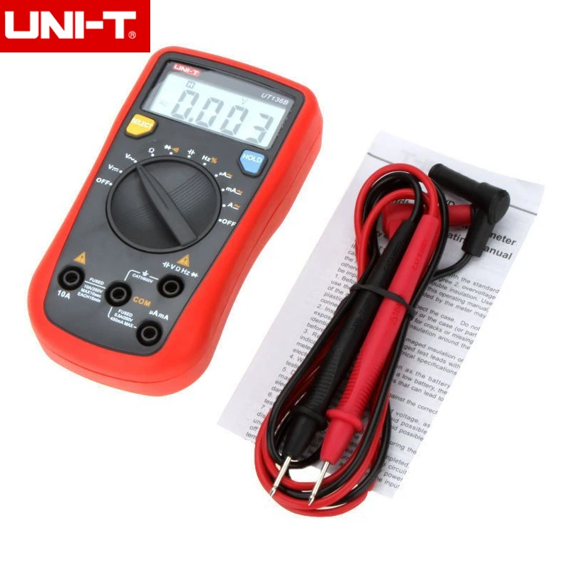 

UNI-T UT136B Auto Range Digital Multimeter AC DC Frequency Resistance Tester W/Capacitance Test LCR Meter