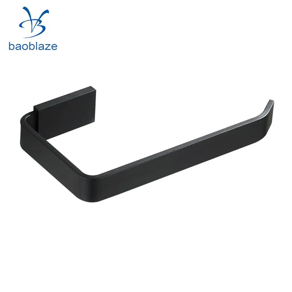 3-6kg BLACK Brass Towel Rack Shelf Rail Paper Roll Toilet Bathroom Shower Organizer Brush Holder Robe Wall Hanger