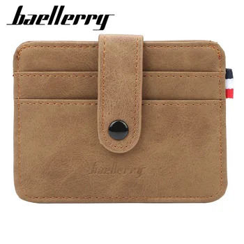 

Nubuck Leather Card Bag Men Hasp ID Credit Card Holer Women Man Slim Small Wallet Casual Card Pocket Bank Bus Card Bits LSH604