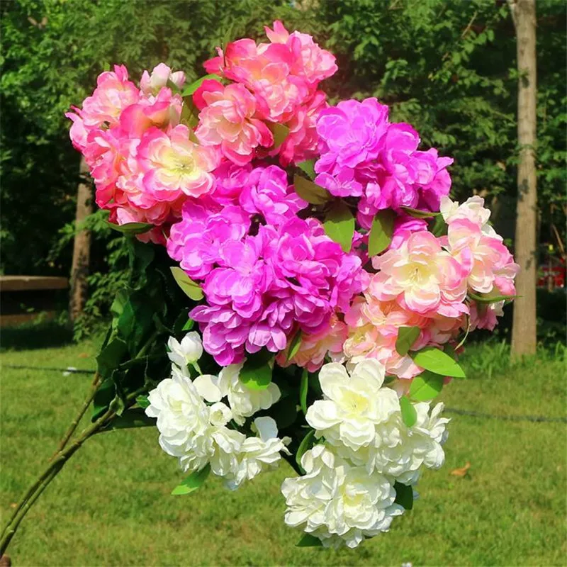 Fake Long Stem Rhododendron (3 stems/piece) Simulation Begonia Flowers