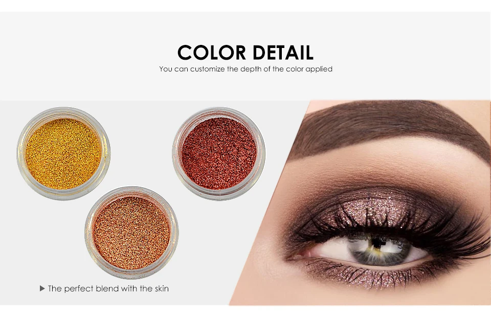 LOVE ALPHA Glitter Powder Eyeshadow Single 16 Colors Makeup Pigments Shimmer Eyeshadow Powder Glitter Eye Shadow Cosmetics (33)