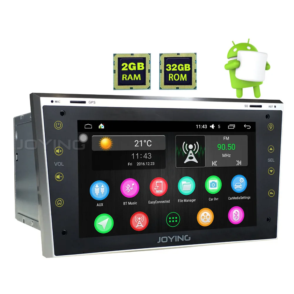JOYING 2GB 2Din 7 touch screen Android 6 0 font b Car b font Radio For