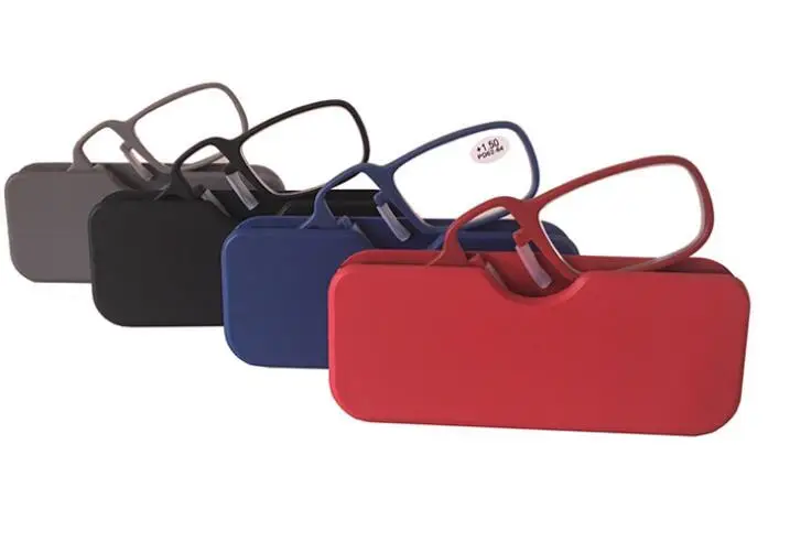 WEARKAPER TR90 зажим для носа очки для чтения мини складной кошелек ридер портативный с телефона подставки чехол от 1 до 3