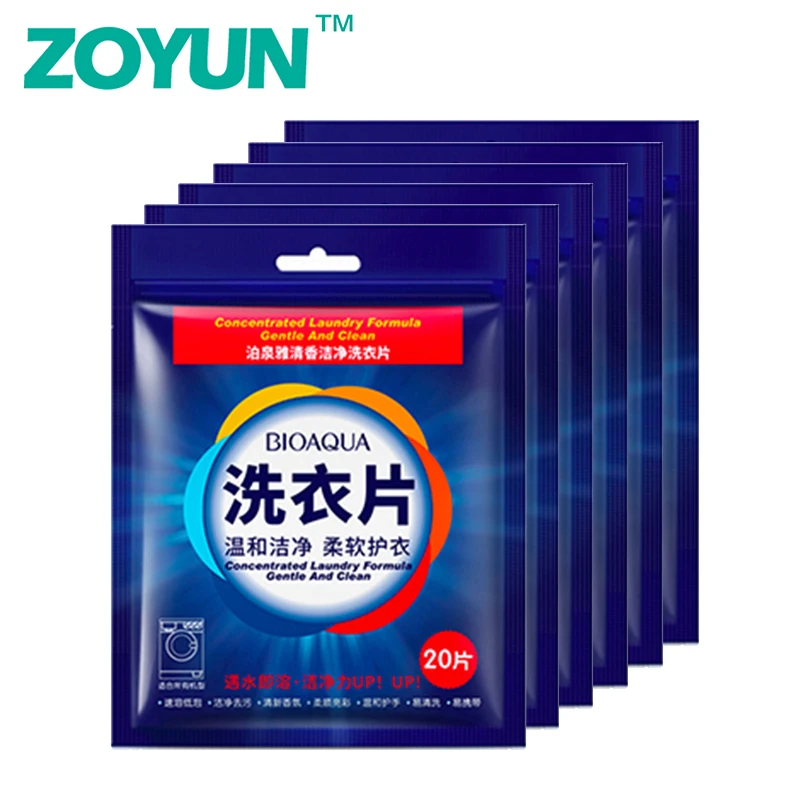 

ZOYUN Laundry Tablet Phosphorus Free Family Cleaner Nano Concentrate Decontamination Liquid Powder Laundry Tablet 120 pieces