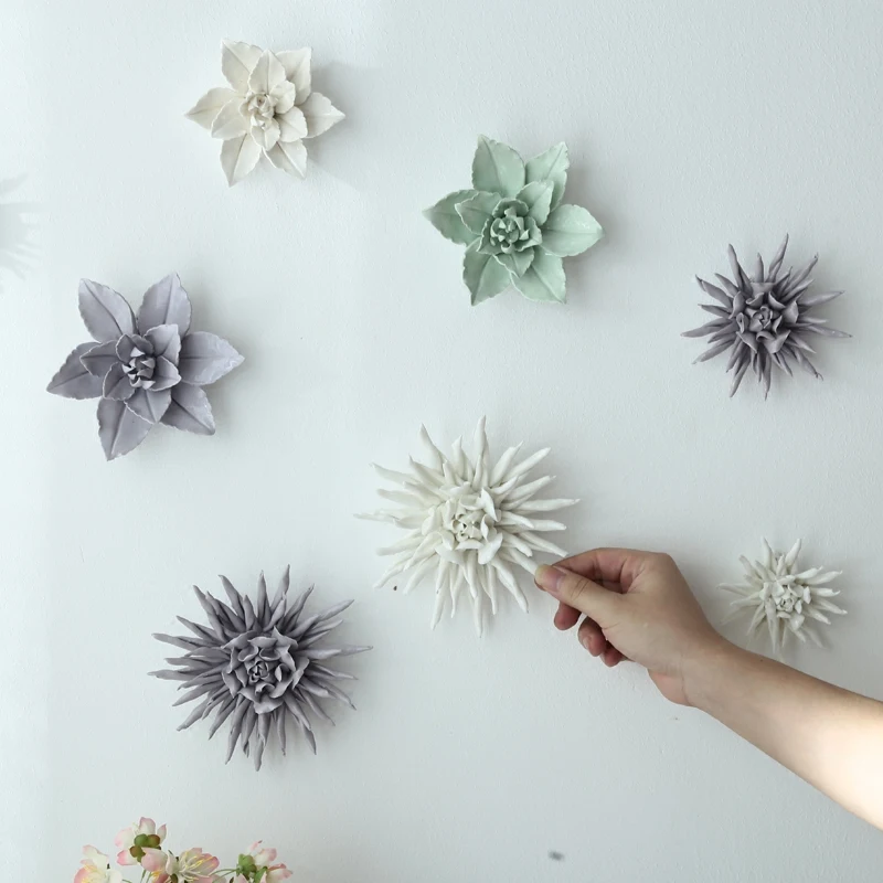 Modern-Ceramic-Flower-Wall-Hanging-Lily-Resin-Flower-Crafts-Ornament-Decoration-European-Livingroom-TV-Background-Mural (1)