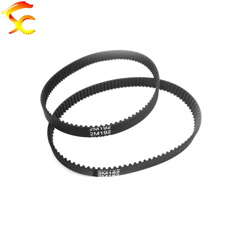 

4pcs GT2 192 belt closed loop rubber 2GT-192-6 timing belt Teeth 96 Length 192mm width 6mm for 3D printer