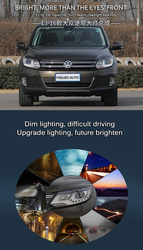 Бесплатная доставка 1 комплект HID Hi/Lo балки биксеноновые фары в сборе для Volkswagen VW