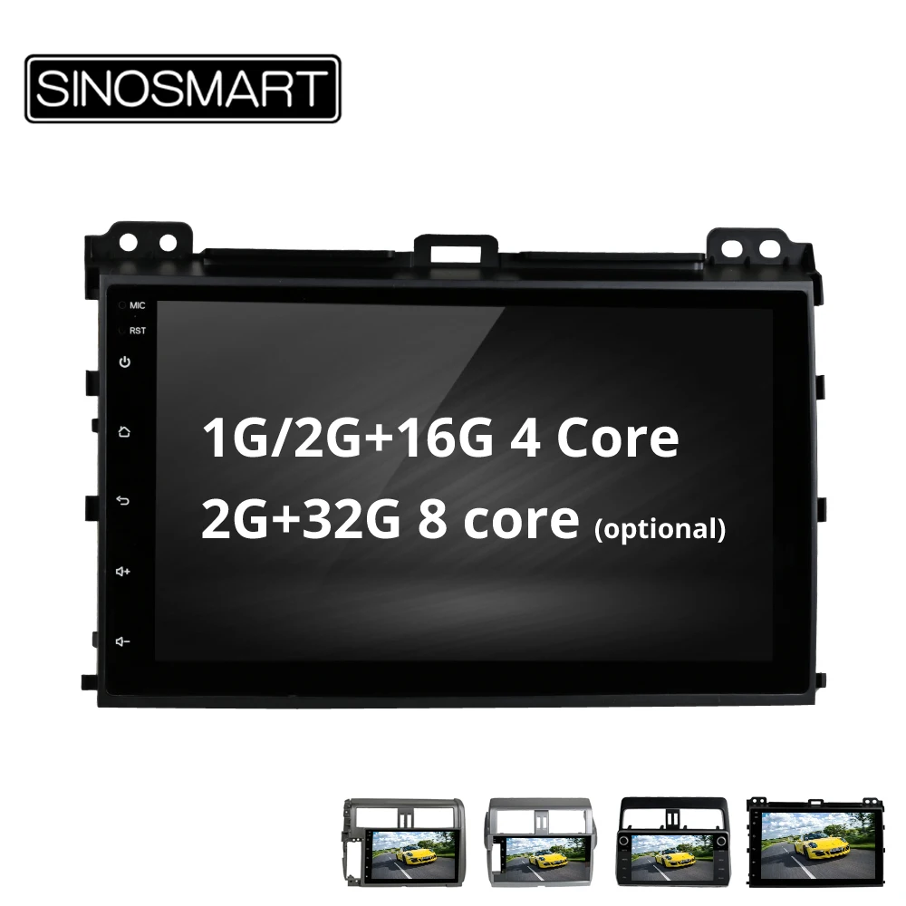 Perfect SINOSMART 4 core/8 core CPU, 2G RAM Android 8.1 Car GPS Navigation for Toyota Land Cruiser Prado LC120, LC150 0