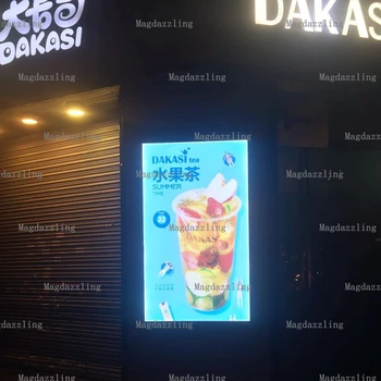 

27"x40" Outdoor LED Aluminum Poster Frame Light Box,Illuminate Menu Boards,Lockable Edgelit Advertising Lightbox for Restaurant