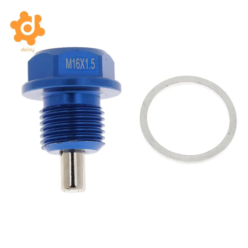 dolity M16x1.5 Auto Magnetic Oil Drain Plug Bolt Screw Sump Nut Crush Washer