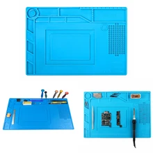 Мобильный Магнитный ремонтный рабочий коврик для телефона с желобком высокотемпературная теплоизоляция паяльник паяльная станция силиконовый коврик для планшета