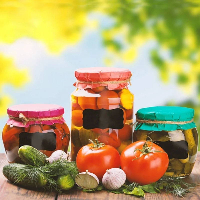 48pcs/lot Chalkboard Label Jar Bottle Stickers Home Kitchen Jars Blackboard Stickers Multi Size Chalkboard Labels Tags
