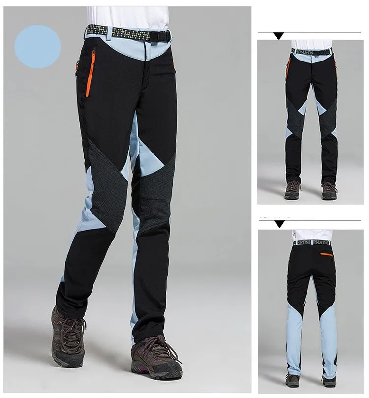 Caminhadas ao ar Inverno para Mulheres Outono à Prova de Vento Facecozy Retalhos Livre Calças Softshell Interior Fleeces Trekking & Acampamento Quentes 8 Calças de caminhadas
