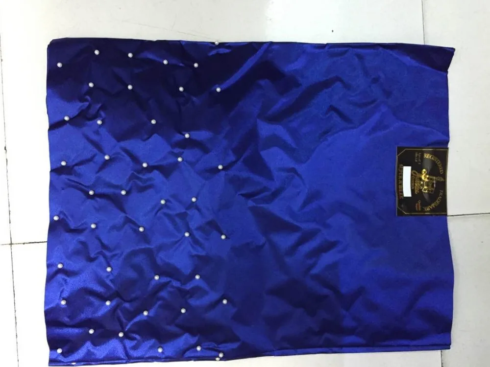 Синий Нигерия headtie, бусы Африканский headtie, sego Геле головы галстук для свадьбы в нигерийском стиле Головные уборы wrapper 2 шт много