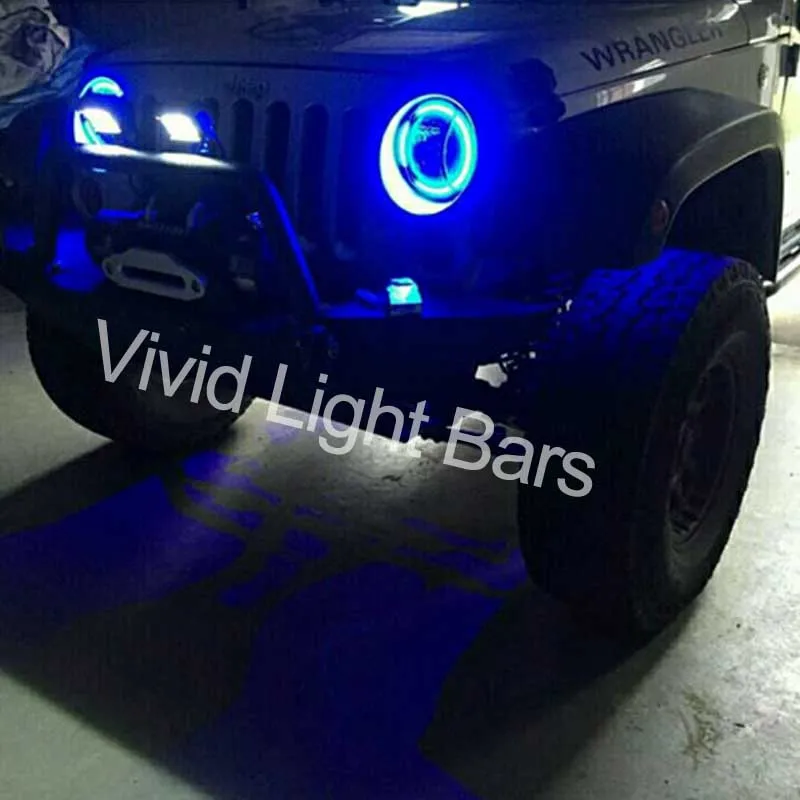RGB led halo headlight kits for Jeep Wrangler Hummer vehicles | Автомобили и мотоциклы