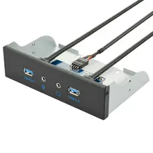 Great-Q 19Pin+ 9Pin 2 порта usb-хаб USB 3,0 HD аудио Передняя панель комбинированный кронштейн адаптер для рабочего стола внутренний 3," CD DVD rom