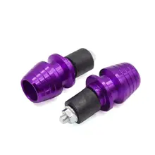 Uxcell 2 шт. фиолетовый алюминий сплав 17 мм винный кувшин форма руль мотоцикла ручки Торцевая крышка