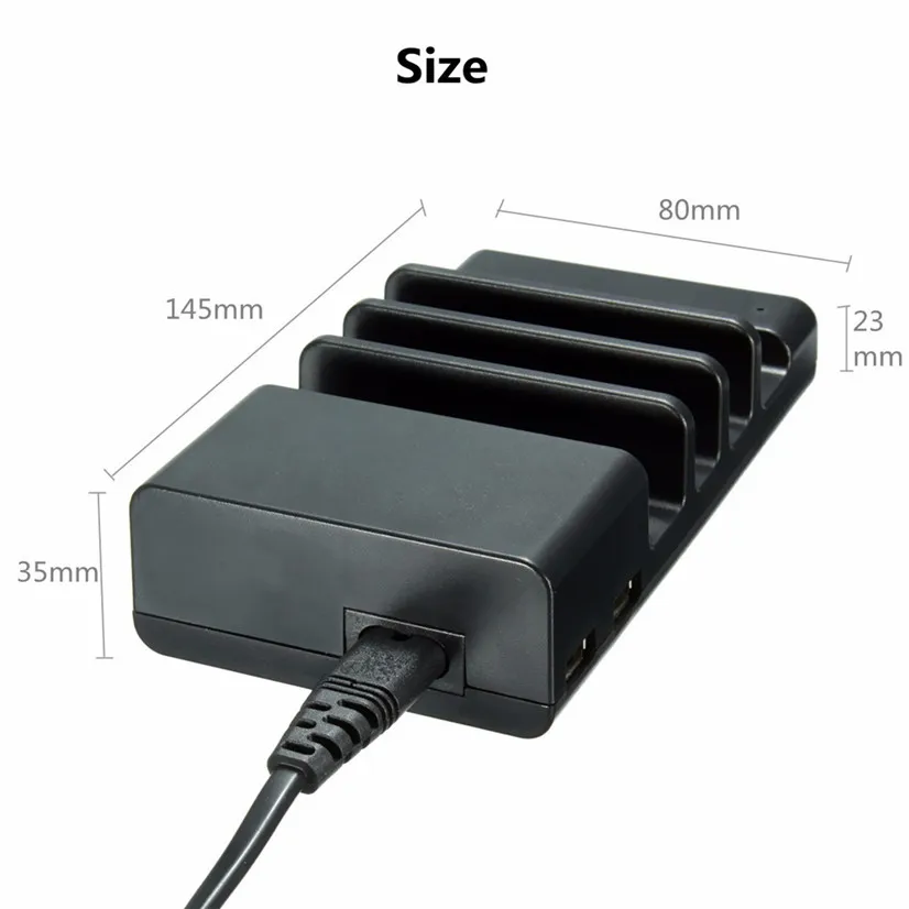 Заводская цена, новое универсальное 4 USB многопортовое usb зарядное устройство, дорожное настенное зарядное устройство, настольная быстрая зарядная станция