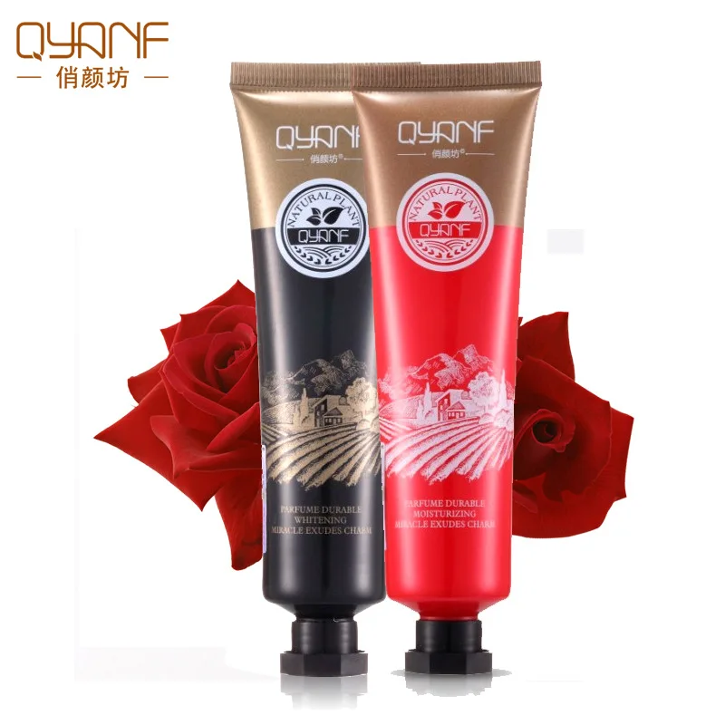 

QYF Perfume Rose hand cream 60g*2pc hand Skin Care Anti Aging Repair Whitening Nourishing Ageless Anti Chapping Feet Care Cream