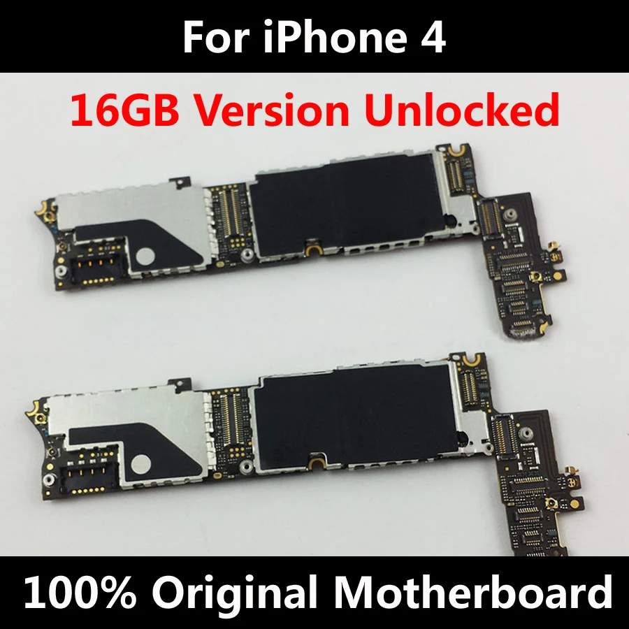 

Unlocked Mainboard For Official iPhone 4 Motherboard 16GB With Full Chips Original IOS Logic Board 100% Good Working