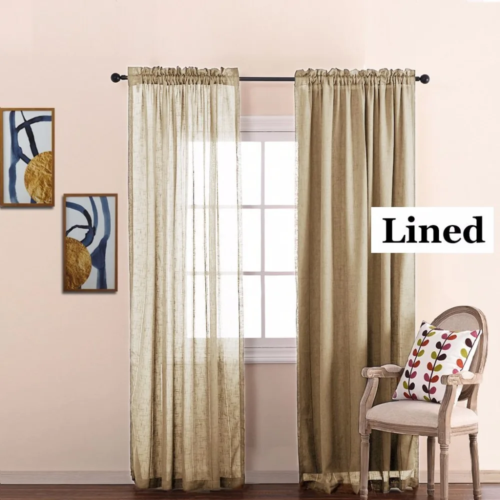 NICETOWN Blackout Draperies Curtain Liners Thermal Insulated Rod Pocket