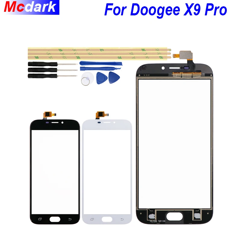 Сенсорный экран 5 дюйма Для Doogee X9 Pro сенсорный внешнее Переднее стекло объектив