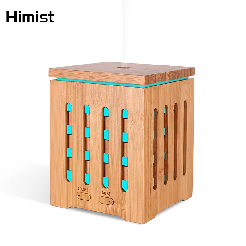 

200ML Real Bamboo Essential Oil Diffuser Ultrasonic Aromatherapy Air Humidifier With 7 Color LED Light For Home Work SPA Healthy