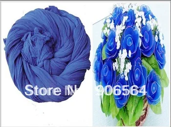 

Royal Blue color mesh flowers,nylon stocking material for DIY flower,20pcs/lot free shipping