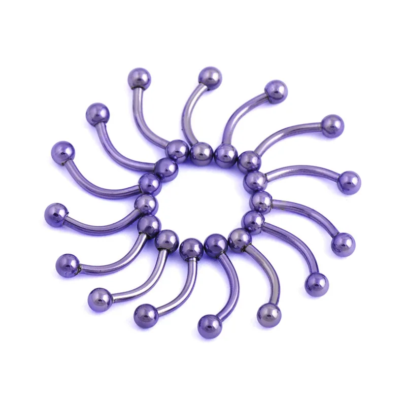 2 Pcs/Lot 316L Surgical Steel Eyebrow Piercing Punk Lip Piercing 1.2*10*3mm Tongue Ring Barbell Tooth Rings Body Piercing 