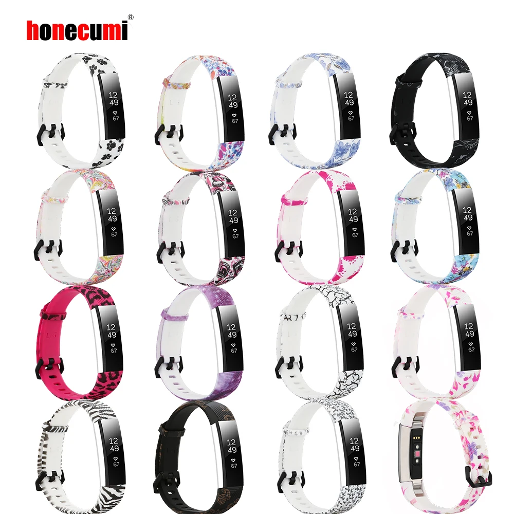 

Honecumi Soft Silicone Replacment Band For Fitbit Alta HR Watch Strap Smart Wristband Adjustable with Different Colorful Design