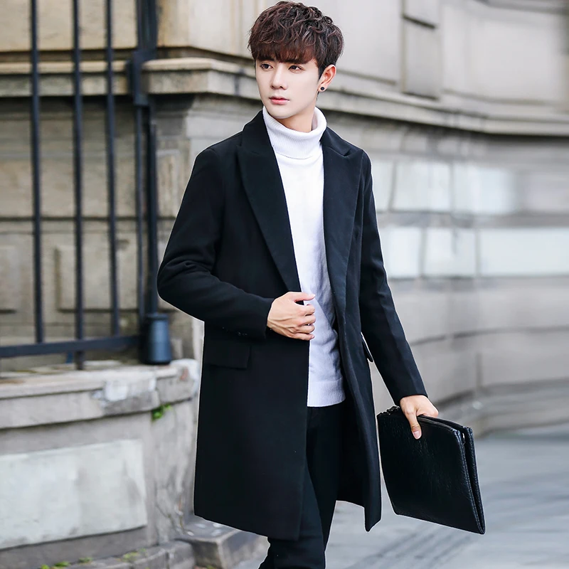 Manteau Rouge Long noir pour Homme vetement de styliste a la mode 5XL 2019