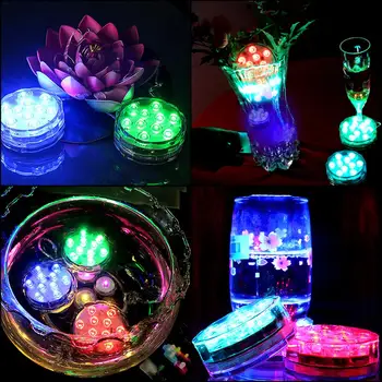 

12 LED Remote Control Aquarium With Button BatteryLED Large Plum Style Dive Light Knob Remote Control Timing