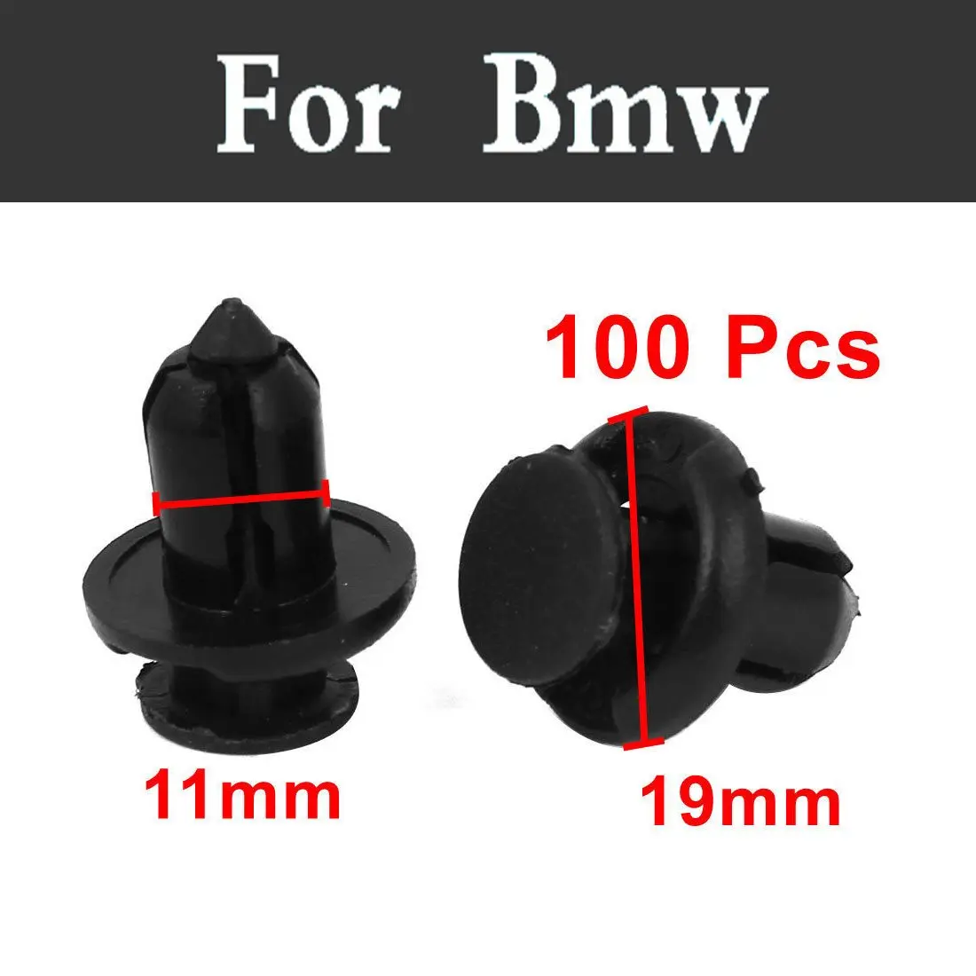 Best 2018 New 100x Car Styling Black Plastic Rivet Body Trim Panel Fastener Clips For Bmw E90 E60 E46 E36 F30 F10 F20 Gt X1 X3 X5 X6