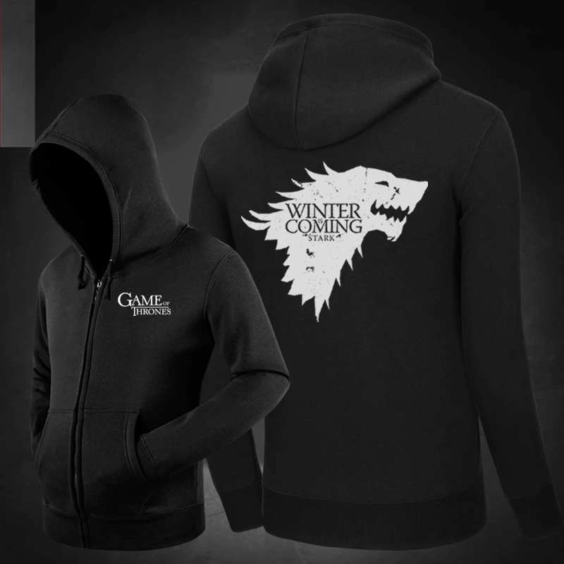 

Game of Thrones Stark Lannister Baratheon Targaryen Tully Hoodies Hoody Sweatshirts Outerwear Unisex Cotton Zipper Coat
