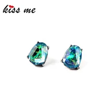 AliExpress Лидер продаж новые яркие цвета имитация драгоценных камней женские серьги Заводские, закупка