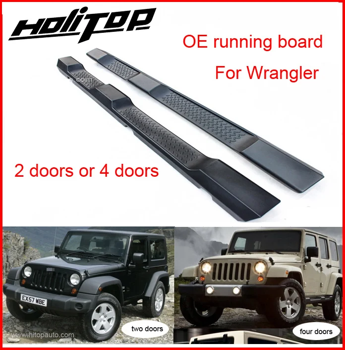 

foot step running board side step bar for Jeep Wrangler JK 2008-2017, 2 doors&4doors,quality guarantee,free shipping to Asia